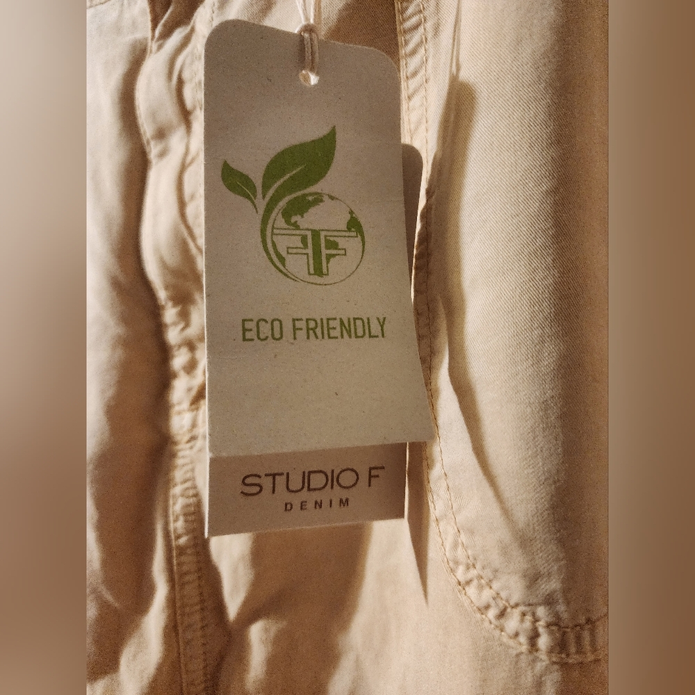 NWT Studio F Maxi Utility Cargo Tan Skirt Size 12 - Picture 5 of 14